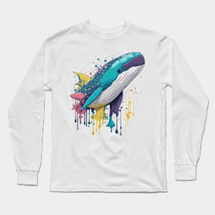 Colorful Whale Long Sleeve T-Shirt